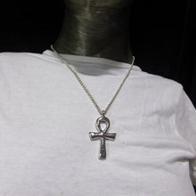 Load image into Gallery viewer, Ankh Pendant | 925 Sterling Silver | Ancient Egyptian symbol of Life, Fertility, Eternity | Large Electroformed Sculpture | Positive Affirmations | Crystal Heart Melbourne Australia since 1986