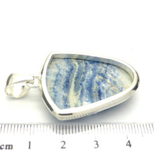 Load image into Gallery viewer, Blue Scheelite |  Cabochon Tongue | 925 Sterling Silver | Bezel Set | Open Back | Genuine Gems from Crystal Heart Melbourne Australia since 1986