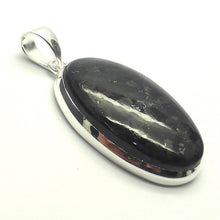 Load image into Gallery viewer, Nuummite Pendant | 925 Sterling Silver | Oval Cabochon | Black with Golden Flecks | Soul Retrieval | Clear emotional entanglements | Genuine Gemstones from Crystal Heart Melbourne Australia since 1986 | nuumite | nummite