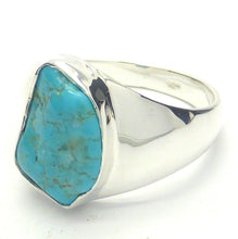 Load image into Gallery viewer, Turquoise Ring Arizona, Sleeping Beauty Mine | 925 Sterling Silver | US Size 10 |  AUS Size T 1/2 | Raw Nugget | Robin&#39;s Egg Blue | Quality Besel Setting | open back  | Genuine Gems from Crystal Heart Melbourne since 1986