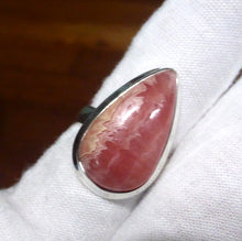 Load image into Gallery viewer, Rhodochrosite Ring | Deep Colour &amp; Translucence | Oval Cab | Besel Set with open back | 925 Sterling Silver | US size 6 | AUS Suze L1/2 | Passionate Heart | Loving Dream realisation | Genuine Gems from Crystal Heart Australia since 1986