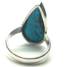Load image into Gallery viewer, Peruvian Opalina Ring | Teardrop Cabochon | 925 Sterling Silver Setting | US Size 9 | AUS Size R1/2 | Uplift and protect the Heart | Connect Heaven and Earth | Peaceful Power | Spiritual Silence  Creativity | Expression | Genuine Gems from Crystal Heart Melbourne Australia since 1986