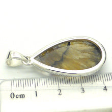 Load image into Gallery viewer, Fluorite Pendant | Blue John | Derbyshire UK | Oval Cabochon | 925 Sterling Silver | Purple and Gold  | Study | Release Inner Genius | Pisces, Capricorn | Genuine Gems from Crystal Heart Melbourne Australia since 1986
