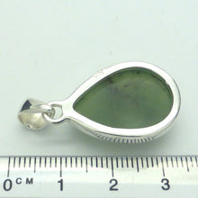 Load image into Gallery viewer, Nephrite Jade Pendant | Teardrop Cabochon | 925 Sterling Silver | Good colour and Translucency | Refined Heart Energy | Genuine Gems from Crystal Heart Melbourne Australia since 1986