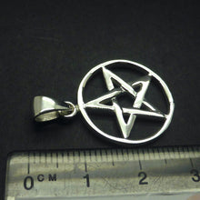 Load image into Gallery viewer, Pentacle Pendant  | 925 Sterling Silver | 5 pointed Star in Circle | 20 mm Diameter | Wisdom Protection Harmony &amp; Power | Monthly Manifestation | Genuine Gems from Crystal Heart Melbourne Australia since 1986