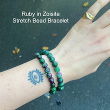 Load image into Gallery viewer, Stretch Bracelet with Ruby Zoisite Beads | Fair Trade | Strong Elastic | Heart Chakra | Healing  | Genuine Gems from Crystal Heart Melbourne Australia since 1986