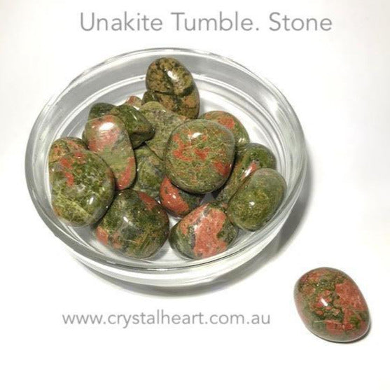 Unakite Tumble | Balancing & Grounding |  Tumble Stone | Pocket Healing | Crystal Heart |