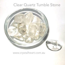 Load image into Gallery viewer, Clear Quartz Tumble | Stone of mental clarity  | Tumble Stone | Pocket Healing | Crystal Heart |