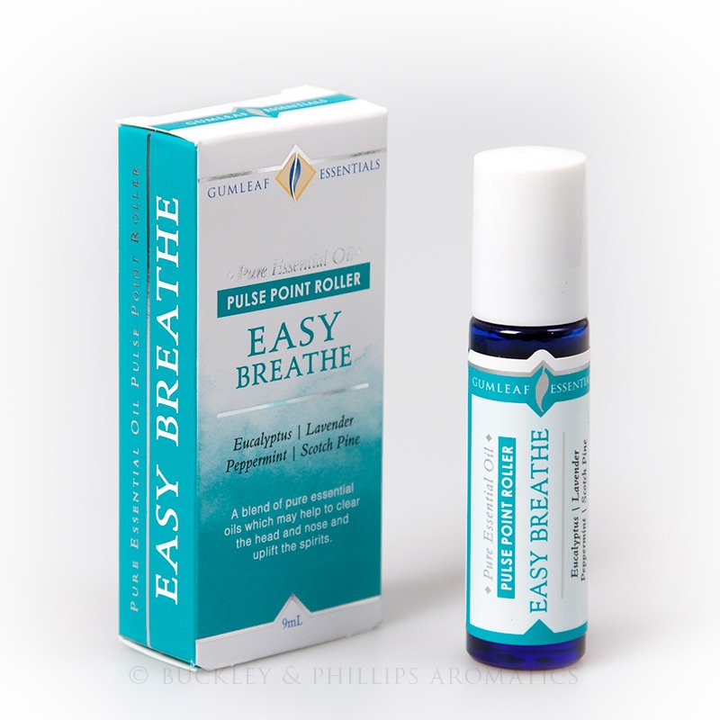 Easy Breathe pulse point roller, | 9 ml no mess roller bottle | 3rd generation Melbourne Company | Certified as True-to-Botanical, pure and natural | Sourced from the finest harvests around the world | Crystal Heart Melbourne Australia are the official City stockist carrying the full range.