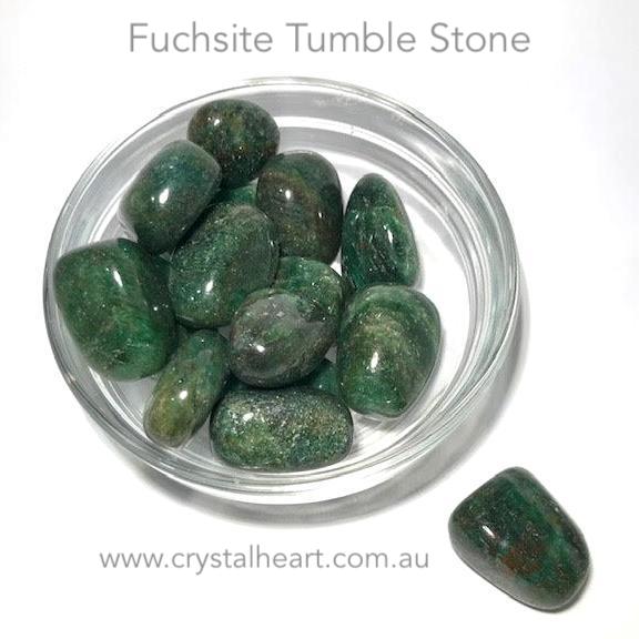 Fuchsite Tumbled Gemstone | Stone to open your heart | Tumble Stone | Pocket Healing | Genuine Gems from Crystal Heart since 1986