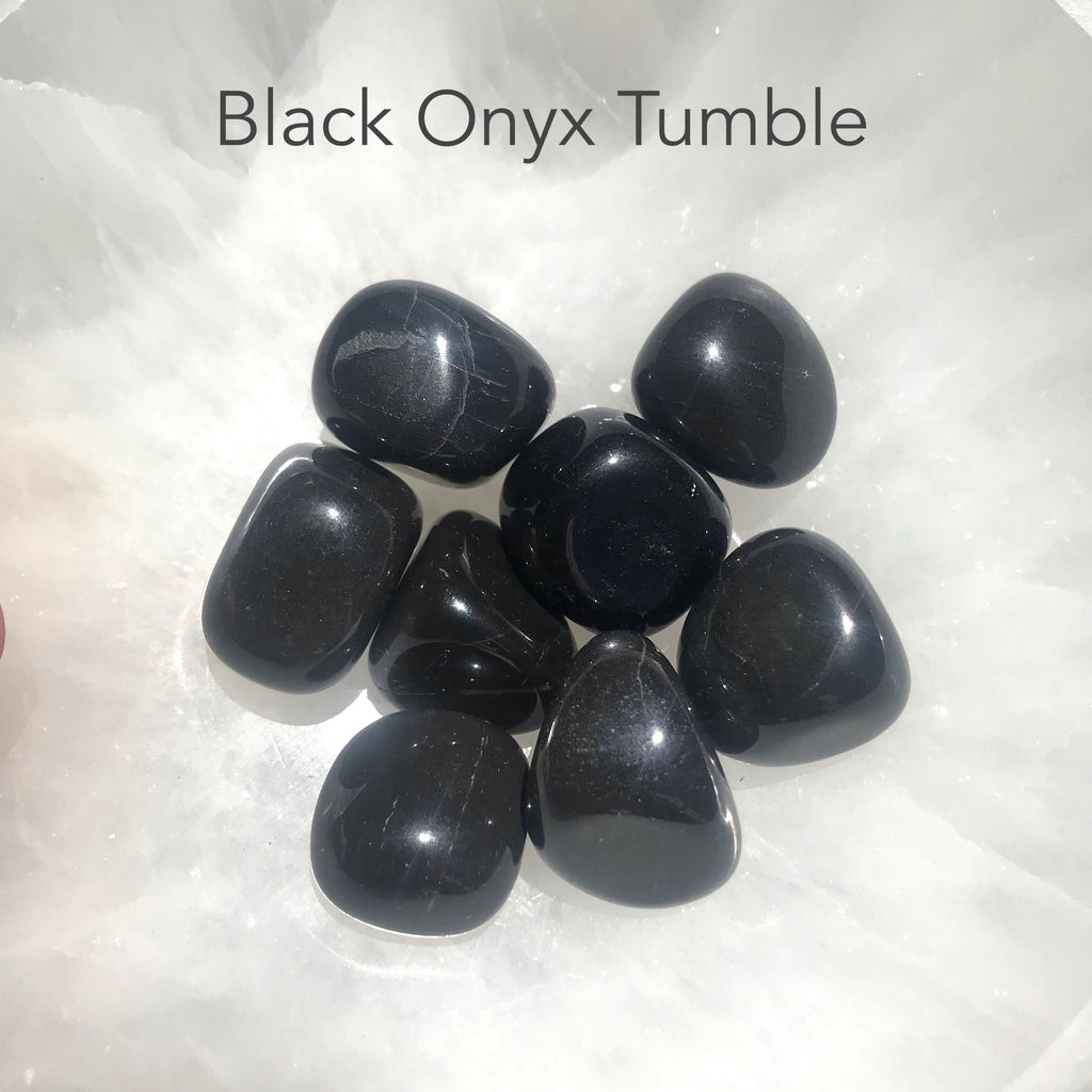 Black Onyx Tumble | Empowerment & Protection|  Tumble Stone | Pocket Healing | Crystal Heart |