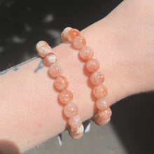Load image into Gallery viewer, Natural Sunstone  | Beaded Bracelet | Fair Trade | Positive Uplifting emotions  | Leo Libra Star Stone | Genuine Gems from Crystal Heart Melbourne Australia since 1986