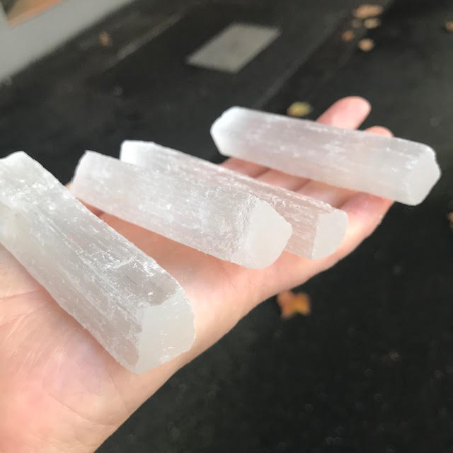 Selenite Sricks | Angelic | Healing | Charges other gemstones |Genuine gems from Crystal Heart Melbourne Australia since 1986