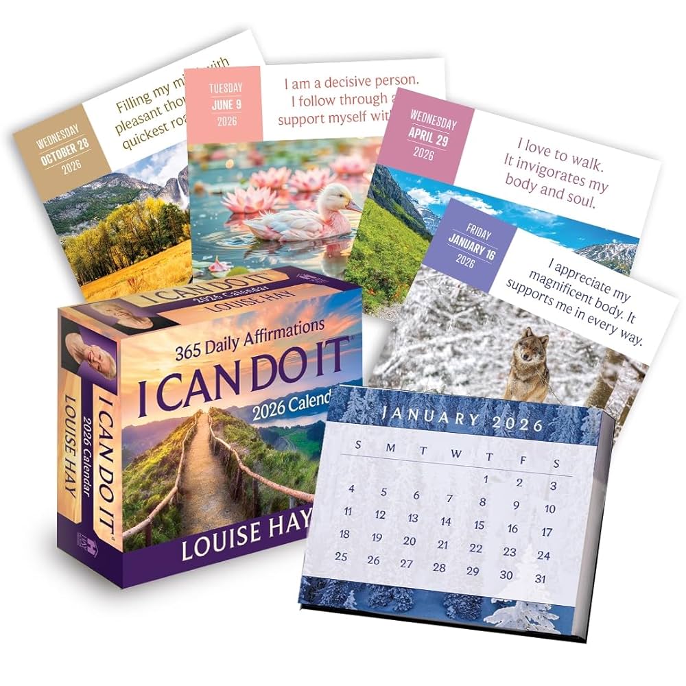 I can do it 2026  Daily Desktop Calendar | Louise Hay | Daily Inspiration | Crystal Heart Melbourne Australia since 1986