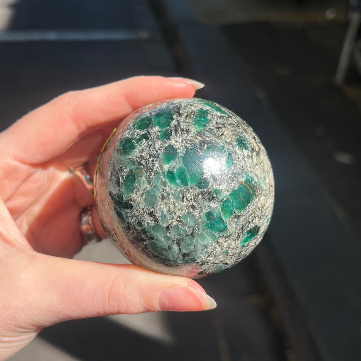 Emerald Crystals in Matrix Sphere ~ C – Crystal Heart