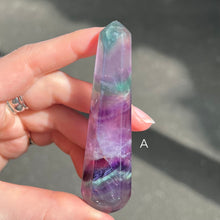 Load image into Gallery viewer, Fluorite Healing Wand | Genuine Stone | Rounded end for Energy &amp; physical healing | Crystal Heart Melbourne Australia Gemstones since 1986