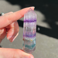 Load image into Gallery viewer, Fluorite Healing Wand | Genuine Stone | Rounded end for Energy &amp; physical healing | Crystal Heart Melbourne Australia Gemstones since 1986