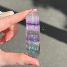 Load image into Gallery viewer, Fluorite Healing Wand | Genuine Stone | Rounded end for Energy &amp; physical healing | Crystal Heart Melbourne Australia Gemstones since 1986