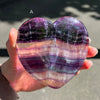 Fluorite Collection |  Genuine Crystals | Rainbow Blue Green | Heart Carvings | Clarity | Reduce Anxiety | Crystal Heart Melbourne Australia 