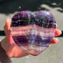 Load image into Gallery viewer, Fluorite Collection |  Genuine Crystals | Rainbow Blue Green | Heart Carvings | Clarity | Reduce Anxiety | Crystal Heart Melbourne Australia 