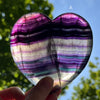 Fluorite Collection |  Genuine Crystals | Rainbow Blue Green | Heart Carvings | Clarity | Reduce Anxiety | Crystal Heart Melbourne Australia 