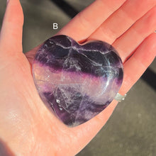 Load image into Gallery viewer, Fluorite Collection |  Genuine Crystals | Rainbow Blue Green | Heart Carvings | Clarity | Reduce Anxiety | Crystal Heart Melbourne Australia 