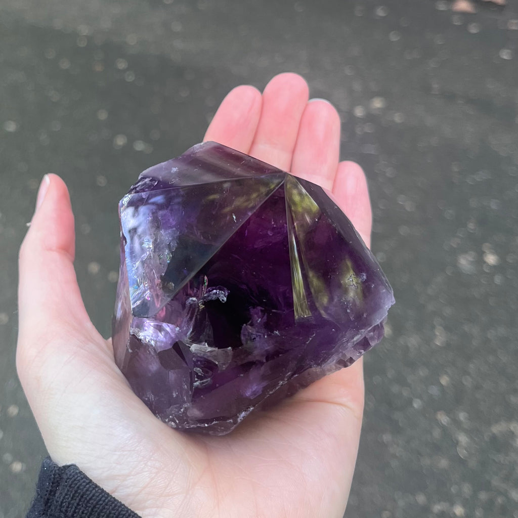 Amethyst Healing Wand | Genuine Stone | Single Point | Energy or physical healing Tool | Crystal Heart Melbourne Australia since 1986