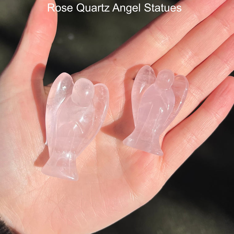 Angel Statues, Rose Quartz