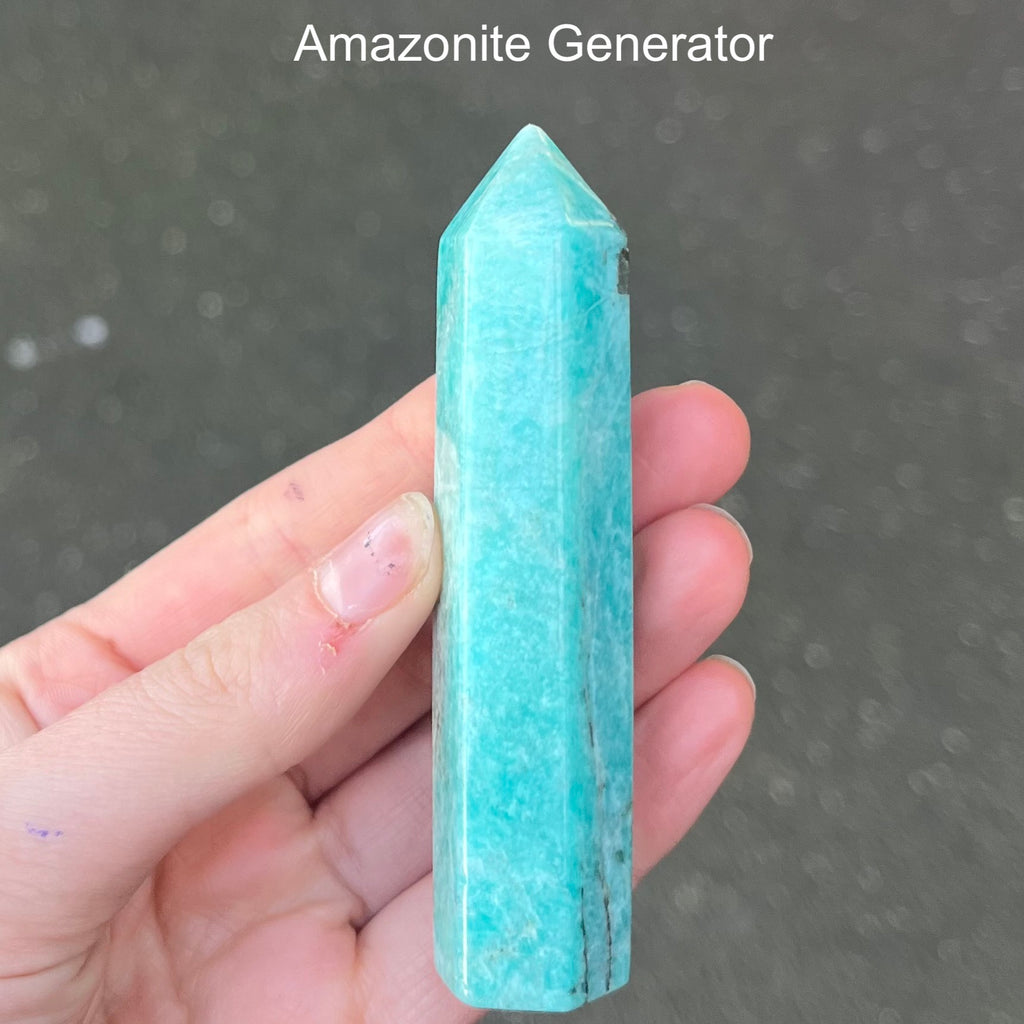 Amazonite  Generator | Genuine Stone | Single Point | Energy or physical healing Tool | Crystal Heart Melbourne Australia since 1986