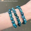 Deep Blue Apatite Stretch Bracelet | Polished Freeform Beads | Integrate Physical & Spiritual | Genuine Gems from Crystal Heart Melbourne Australia since 1986