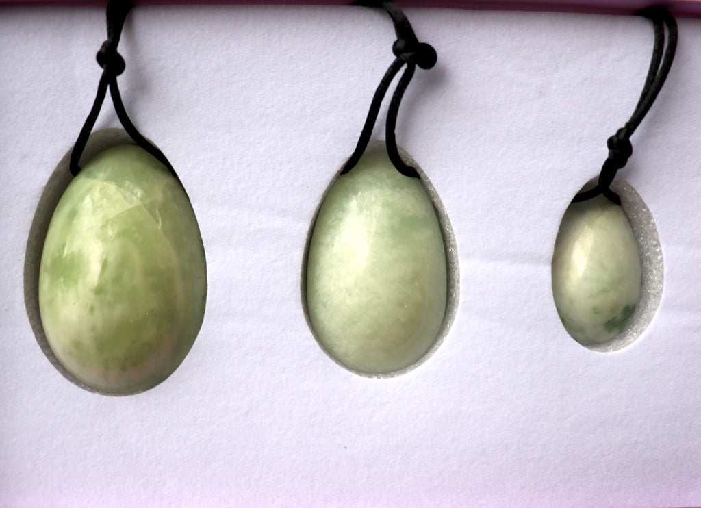 Yoni Eggs Sets | Rose Quartz | Amethyst |  Jade |  Bian Stone | Kegel Exercise |Crystal Heart Melbourne Australia since 1986
