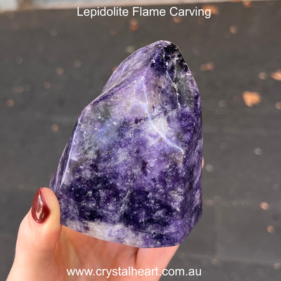 Lepidolite Flame | pink/lilac Lithium Silicate sparkling with specks of Mica | Stone of the Spiritual Warrior | Turn stress into power | Genuine Gems from Crystal Heart Melbourne Australia since 1986