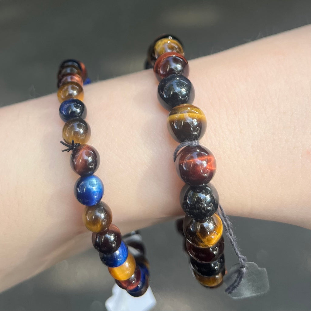 Stretch Bracelet with Tiger Eye Beads | Strenght | Mental Focus | Crystal Heart Melbourne Australia since 1986