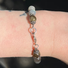 Load image into Gallery viewer, Beaded Labradorite Bracelet | Fair Trade | Wire | 925 Silver Fndings | Shadow Work | Inner Magic | Genuine Gems from Crystal Heart Melbourne Australia est 1986