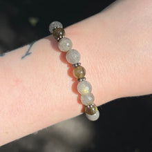 Load image into Gallery viewer, Beaded Labradorite Bracelet | Fair Trade | Wire | 925 Silver Fndings | Shadow Work | Inner Magic | Genuine Gems from Crystal Heart Melbourne Australia est 1986