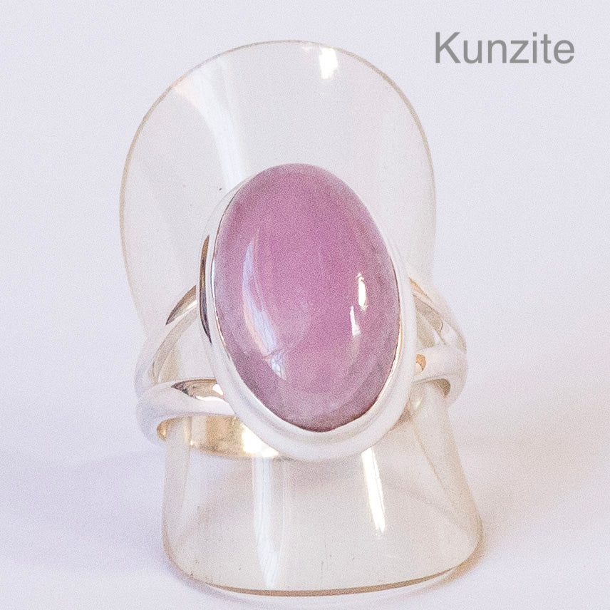 Kunzite Ring | Oval Cabochon | Good colour reasonable Translucency | 925 Sterling Silver | Bezel Set | US Size 7 | AUS Size N1/2 | Wisdom of the Heart | Taurus Scorpio Leo | Genuine Gems from Crystal heart Melbourne Australia since 1986  Kunzite Ring | Oval Cabochon | Perfect Pink | Some tranclucense | 925 Sterling Silver | Bezel Set | US Size 7.25 | AUS Size O | Wisdom of the Heart | Taurus Scorpio Leo | Genuine Gems from Crystal heart Melbourne Australia since 1986  