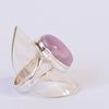 Kunzite Ring | Oval Cabochon | Good colour reasonable Translucency | 925 Sterling Silver | Bezel Set | US Size 7 | AUS Size N1/2 | Wisdom of the Heart | Taurus Scorpio Leo | Genuine Gems from Crystal heart Melbourne Australia since 1986  