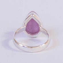 Load image into Gallery viewer, Kunzite Ring | Oval Cabochon | Good colour reasonable Translucency | 925 Sterling Silver | Bezel Set | US Size 9 | AUS Size R1/2 | Wisdom of the Heart | Taurus Scorpio Leo | Genuine Gems from Crystal heart Melbourne Australia since 1986  