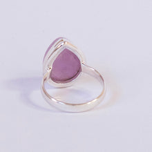 Load image into Gallery viewer, Kunzite Ring | Oval Cabochon | Good colour reasonable Translucency | 925 Sterling Silver | Bezel Set | US Size 6 | Wisdom of the Heart | Taurus Scorpio Leo | Genuine Gems from Crystal heart Melbourne Australia since 1986  