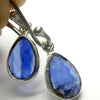 Gem quality Sapphire Blue Kyanite Earrings | Sparkling Faceted Teardrops |  925 Sterling Silver | Diverts all negative energy | Super for Spiritual vision | Genuine Gems from Crystal Heart Melbourne Australia since 1986