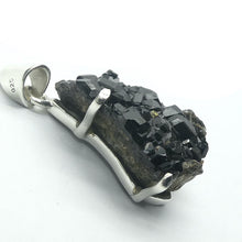 Load image into Gallery viewer, Natural Black Garnet Druse Pendant | Large well formed Crystals | 925 Sterling Silver | Rare Specimen | AKA Melanite | Heart Centred Power with cool clarity | Stamina Strength | repel negativity | Crystal Heart Melbourne Australia since 1986