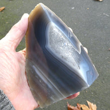 Load image into Gallery viewer, Natural Agate Bookends | Hollow centre with Quartz Crystals | Genuine Gems from Crystal Heart Melbourne Australia since 1986