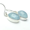 Aquamarine Earrings | Cabochon Ovals | Bright 925 Sterling Silver Bezel Setting | Emotional uplifts calm and strength | Genuine Gemstones from Crystal Heart Melbourne Australia since 1986