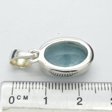Load image into Gallery viewer, Aquamarine Gemstone Pendant | Faceted Oval | 925 Sterling Silver | Nice Blue with reasonable transparency | Bezel Set | Open Back | Peaceful emotional guidance and integration | Flow through obstacles | Genuine Gemstones from Crystal Heart Melbourne Australia since 1986