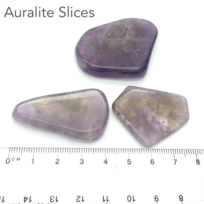 Auralite or Amethyst-23 natural crystal specimen  | polished Freeform slice | Super Super 7 Consciousness Awakening | Awaken Spiritual in the Physical | Genuine Gems from Crystal Heart Melbourne Australia since 1986