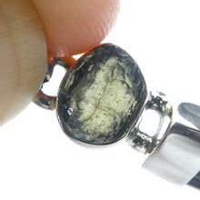 Load image into Gallery viewer, Moldavite over Black Tourmaline Pendant | Raw Stones | Clean Tourmaline Crystal, polished point only | 925 Sterling Silver Cap | Empowers and unblocks the physical | protection from negative energies | Genuine Gems from Crystal Heart Melbourne Australia since 1986 