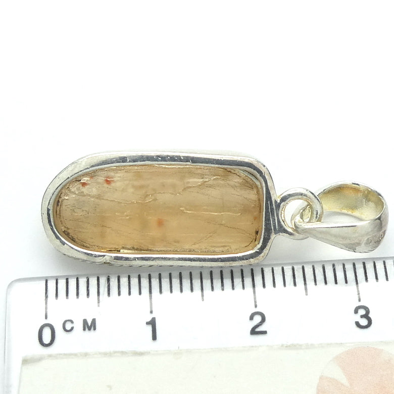 Golden Topaz Pendant | Raw Gem Quality Crystal | Simple Open Back Bezel Setting | 925 Sterling Silver | Scorpio Stone | Warm fulfilling healing energy | Emotional independence | Manifestation | Genuine Gems from Crystal Heart Melbourne since 1986