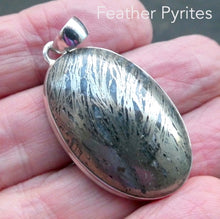 Load image into Gallery viewer, Feather Pyrites Pendant | Organic pseudomprphs | 925 Sterling Silver | Shamanic Journey | Protection | Relaxation | Inner Healing | Genuine Gemstones from Crystal Heart Melbourne since 1986