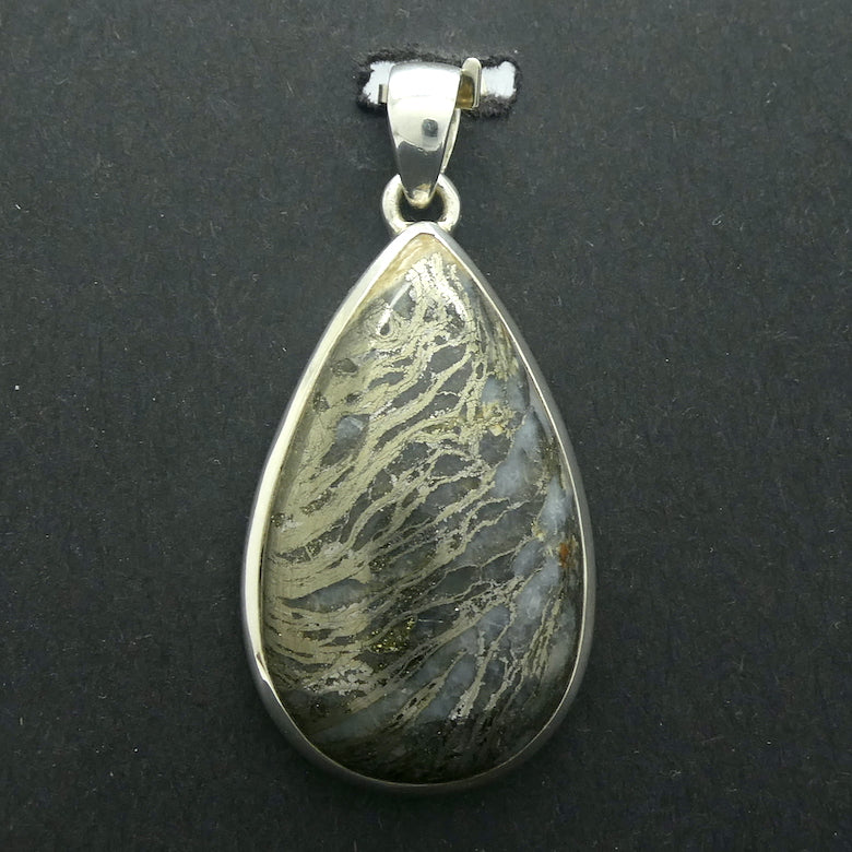 Feather Pyrites Pendant | Organic pseudomprphs | 925 Sterling Silver | Shamanic Journey | Protection | Relaxation | Inner Healing | Genuine Gemstones from Crystal Heart Melbourne since 1986