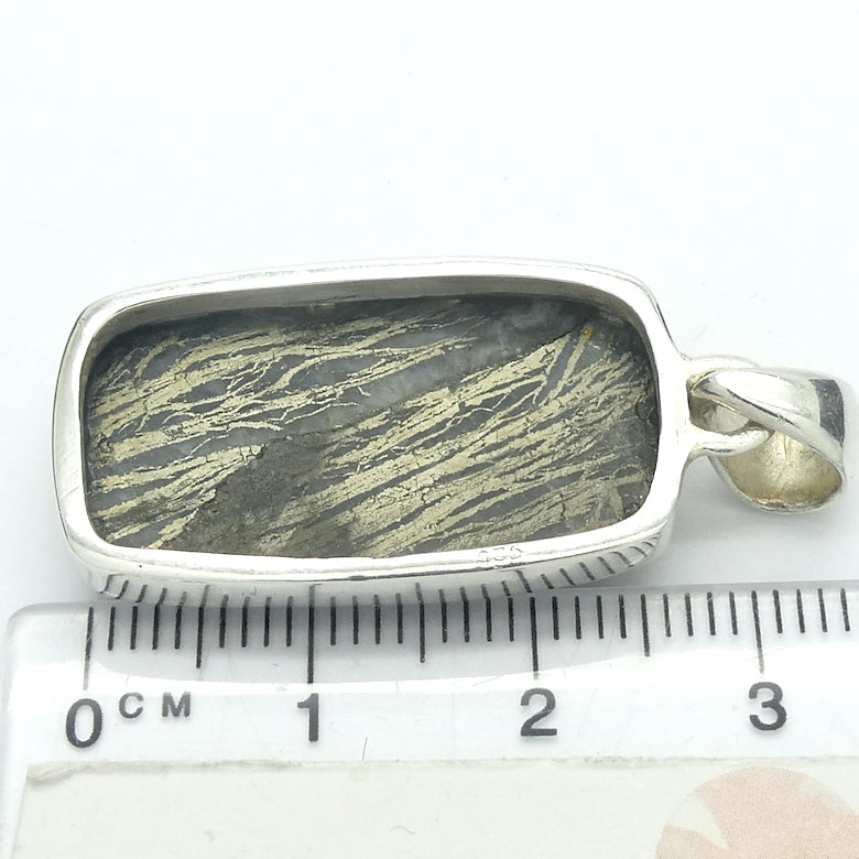 Feather Pyrites Pendant | Organic pseudomprphs | 925 Sterling Silver | Shamanic Journey | Protection | Relaxation | Inner Healing | Genuine Gemstones from Crystal Heart Melbourne since 1986